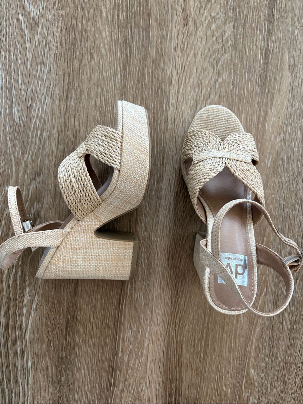 DV by Dolce Vita Natural Braided Heels - Picture 3 of 8